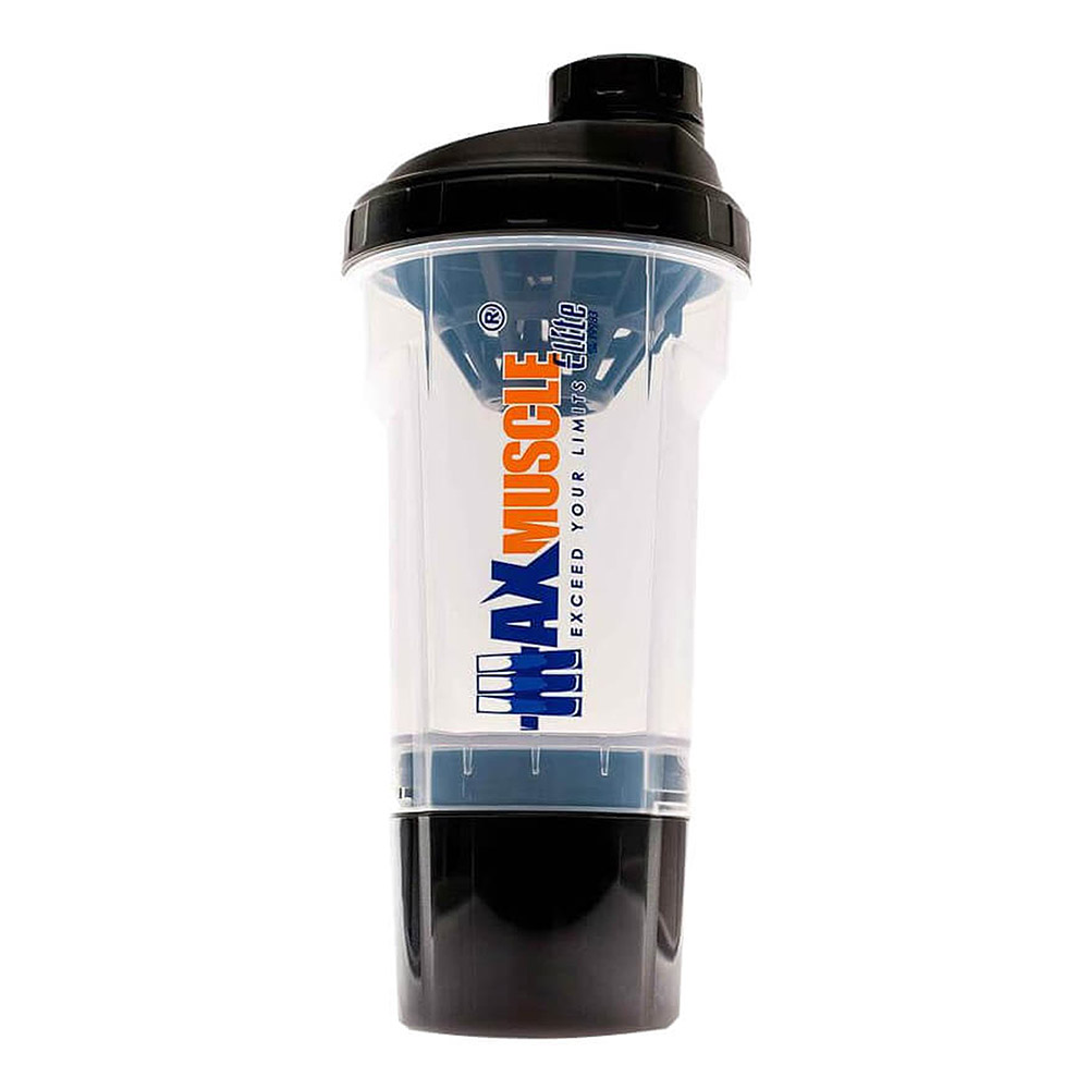 Max Muscle Smart Shaker-550ml-Black Clear | Maxmuscle Elite